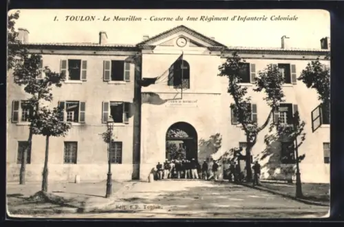 AK Toulon, Le Mourillon, Caserne du 4me Régiment d`Infanterie Coloniale