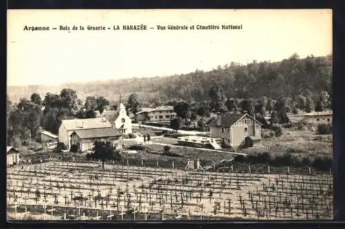 AK Vienne-le-Château, La Harazée, Bois de la Gruerie, Vue Générale et Cimetière National