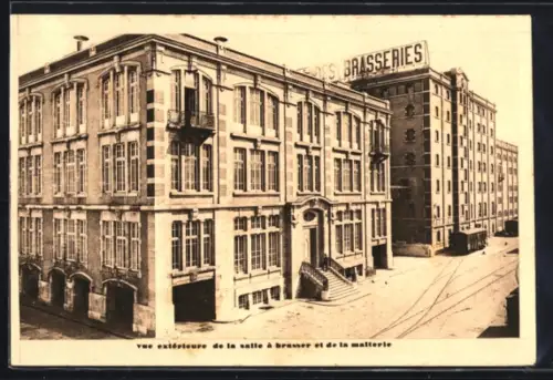 AK Champigneulles /M.-&-M., Vue extérieure de al salle à brasser et de la malterie