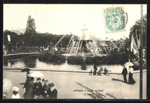 AK Angers, Jardin du Mail, Le Bassin