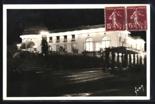 AK Bagnoles-de-l`Orne, Jardins du Casino du Lac, la nuit