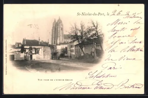 AK Saint-Nicolas-du-Port, Vue prise de l`Avenue Geolin