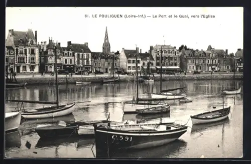 AK Le Pouliguen, Le Port et le Quai