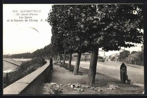 AK Alfortville /Ile Saint-Pierre, Les Quais et le chemin de Choisy