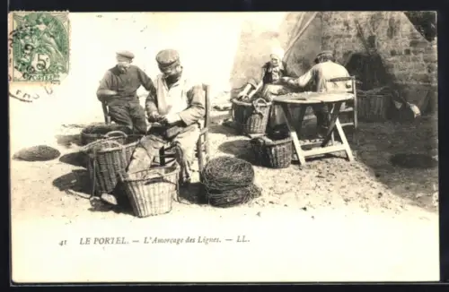 AK Le Portel, L`Amorcage des Lignes, Fischerei