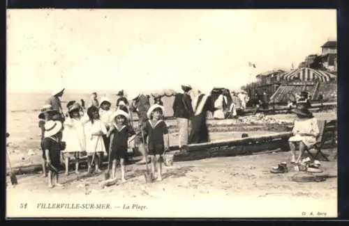 AK Villerville-sur-Mer, La Plage