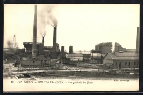 AK Bully-les-Mines, Vue générale des Usines