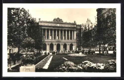 AK Marseille, La Bourse et le Square de la Bourse, Strassenbahn