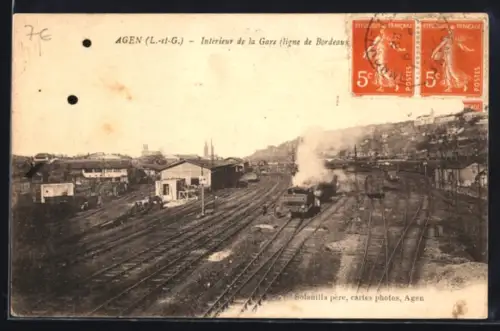 AK Agen /L.-et-G., Intérieur de la Gare