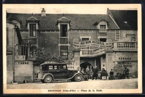 AK Brochon /Côte-d`Or, Place de la Halle