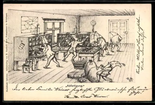 Künstler-AK H. Starkloff: Abfertigung