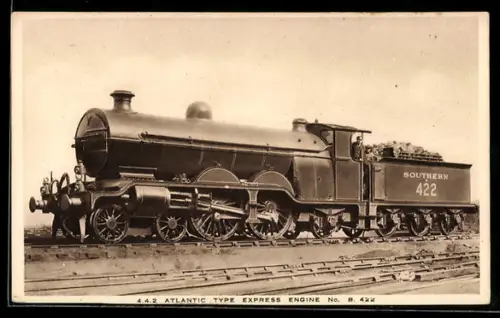 AK englische Eisenbahn Atlantic No. B 422