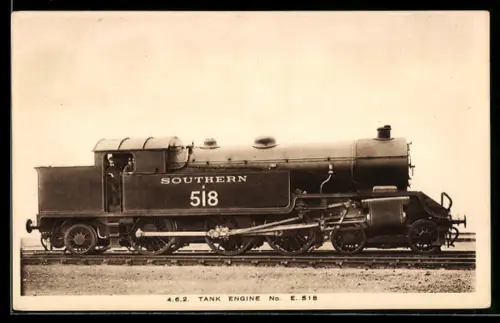 AK englische Eisenbahn Tank Engine No.E 518