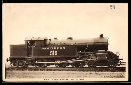 AK englische Eisenbahn Tank Engine No.E 518