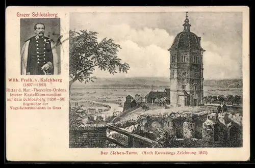 AK Graz, Schlossberg, Wilh. Freih. v. Kalchberg