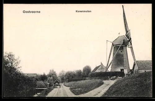 AK Oostvoorne, Korenmolen, Windmühle
