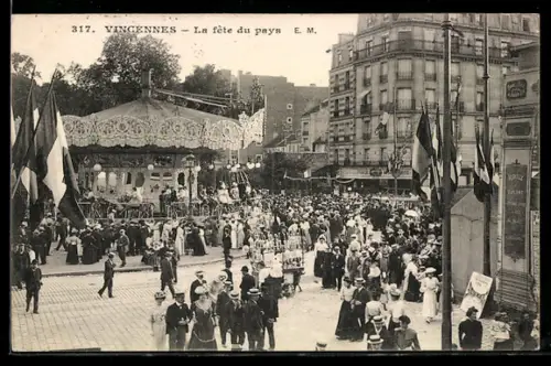 AK Vincennes, Le Fete du Pays - Volksfest