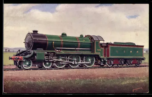 AK Englische Eisenbahn-Lokomotive No. 486 der L S W R