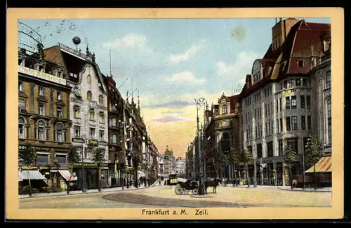 AK Frankfurt a. M., Zeil, Strassenszene
