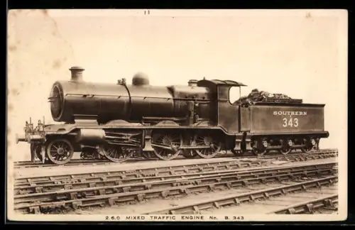 AK englische Eisenbahn Mixed Traffic Engine No. B 343 der Southern-Railway-Gesellschaft