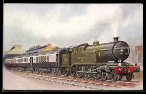 Künstler-AK The Southern Belle, Southern Railway, englische Eisenbahn