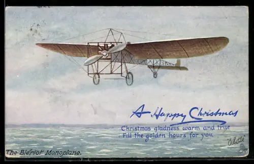 AK The Blériot Aeroplane, Flugzeug, Eindecker