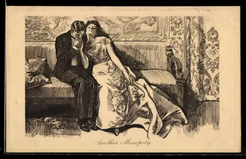 Künstler-AK Charles Dana Gibbson: Another Monopoly, Liebespaar, Mann küsst die Hand der Dame