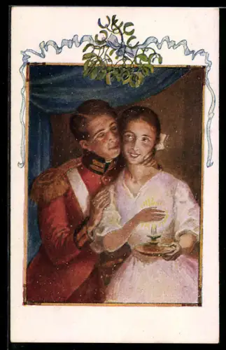 Künstler-AK Brüder Kohn (B.K.W.I) Nr. 3187-5: Verliebtes Paar in inniger Umarmung