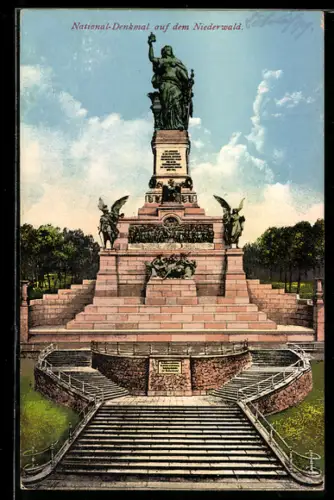 AK Rüdesheim am Rhein, Nationaldenkmal auf dem Niederwald