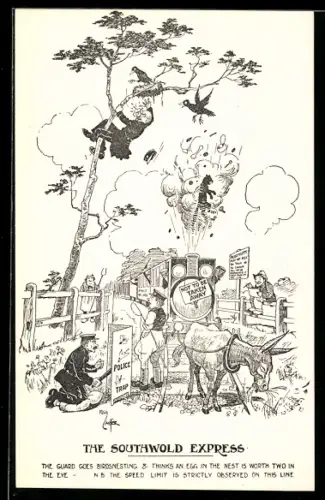 Künstler-AK sign. Reg Arter: The Southwold Express