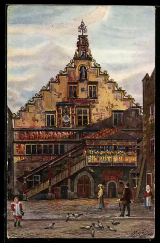 Künstler-AK V. Marschall: Lindau, Rathaus