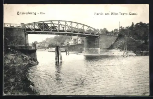 AK Lauenburg a. Elbe, Partie am Elbe-Trave-Kanal