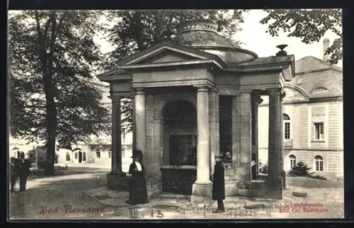 AK Bad Nenndorf, Schwefelquelle und Grosses Badehaus
