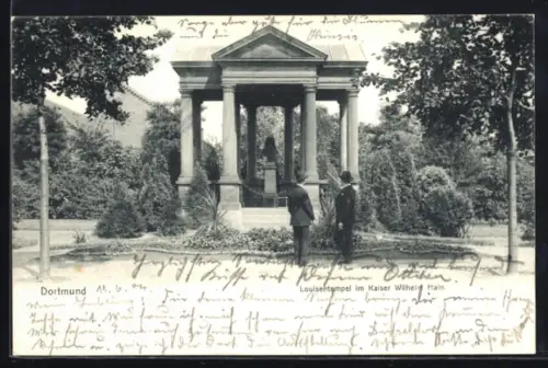 AK Dortmund, Louisentempel im Kaiser Wilhelm I. Hain
