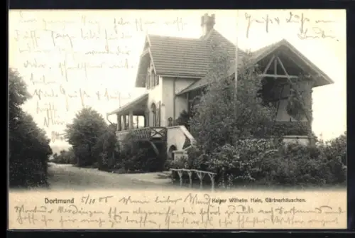 AK Dortmund, Kaiser Wilhelm Hain, Gärtnerhäuschen