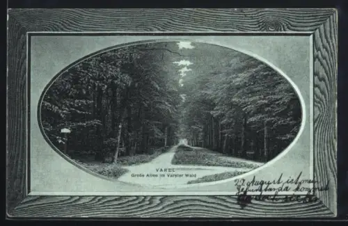 AK Varel, Grosse Allee im Vareler Wald