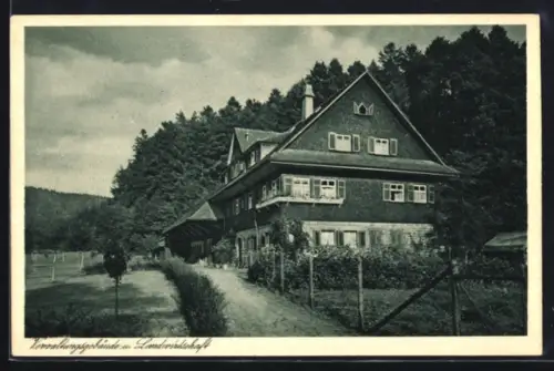 AK Bad Liebenzell /Monbachtal, Kurhaus, Jugenderholungsheim, Verwaltungsgebäude, Landschaft