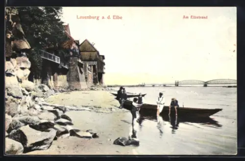 AK Lauenburg a. d. Elbe, Am Elbstrand
