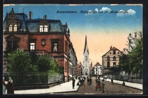 AK Kaiserslautern, Königstrasse mit St. Marienstrasse