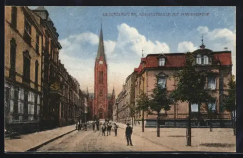AK Kaiserslautern, Königstrasse mit Marienkirche