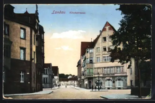 AK Landau, Blick in die Kirchstrasse
