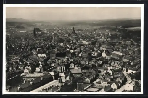 AK Kaiserslautern, Stadtansicht aus der Vogelperspektive