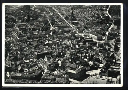 AK Kaiserslautern, Die altbayerische Stadt der Rheinpfalz, Luftaufnahme