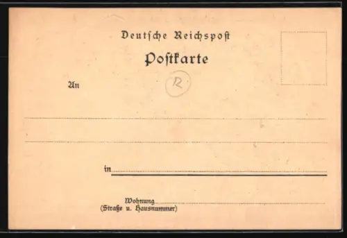 Lithographie Lübeck, Gasthof Rathsweinkeller, Inh. E. Selig