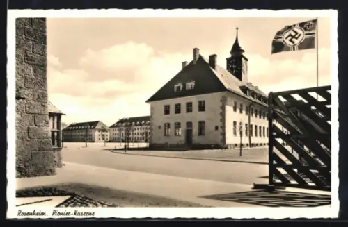 AK Rosenheim, Pionier-Kaserne, flagge