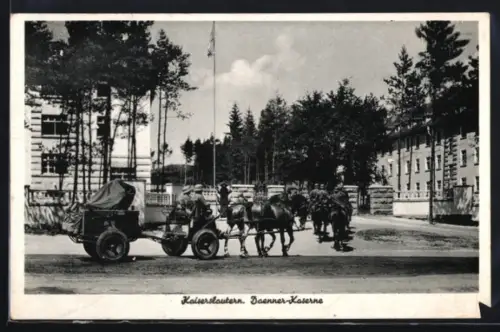 AK Kaiserslautern, Denner-Kaserne mit Pferdekutsche