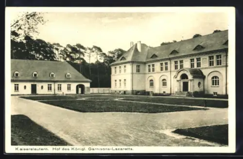 AK Kaiserslautern, Hof des Königl. Garnisons-Lazaretts