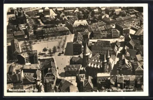 AK Kaiserslautern /Pfalz, Ortsansicht vom Flugzeug aus