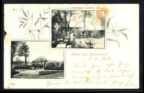 AK Israelsdorf, Gasthof L. Oldenburg, Ortspartie