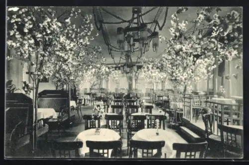AK Lübeck, Cafe Opera Japnaische Blütenpracht, Ecke Breitestrasse und Bäckergrube, Innenansicht